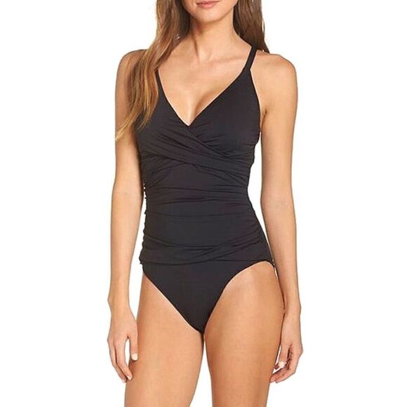 New. Tommy Bahama black tummy control swimsuit. Normally $149. Size 6 - Picture 5 of 11
